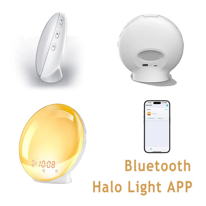 Smart Sunrise Wake Up Light – Gentle Alarm Clock with Night Light & Natural Sounds