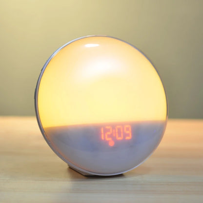 Smart Sunrise Wake Up Light – Gentle Alarm Clock with Night Light & Natural Sounds