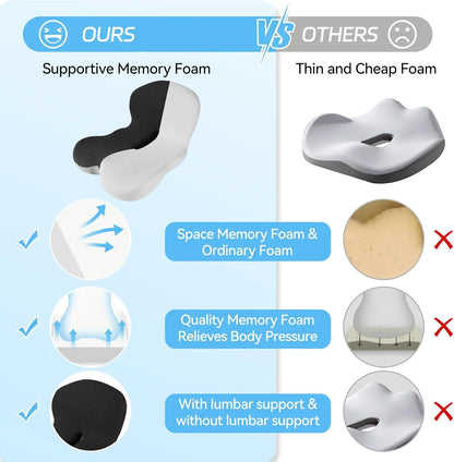 Ergonomic Memory Foam Support Cushion
