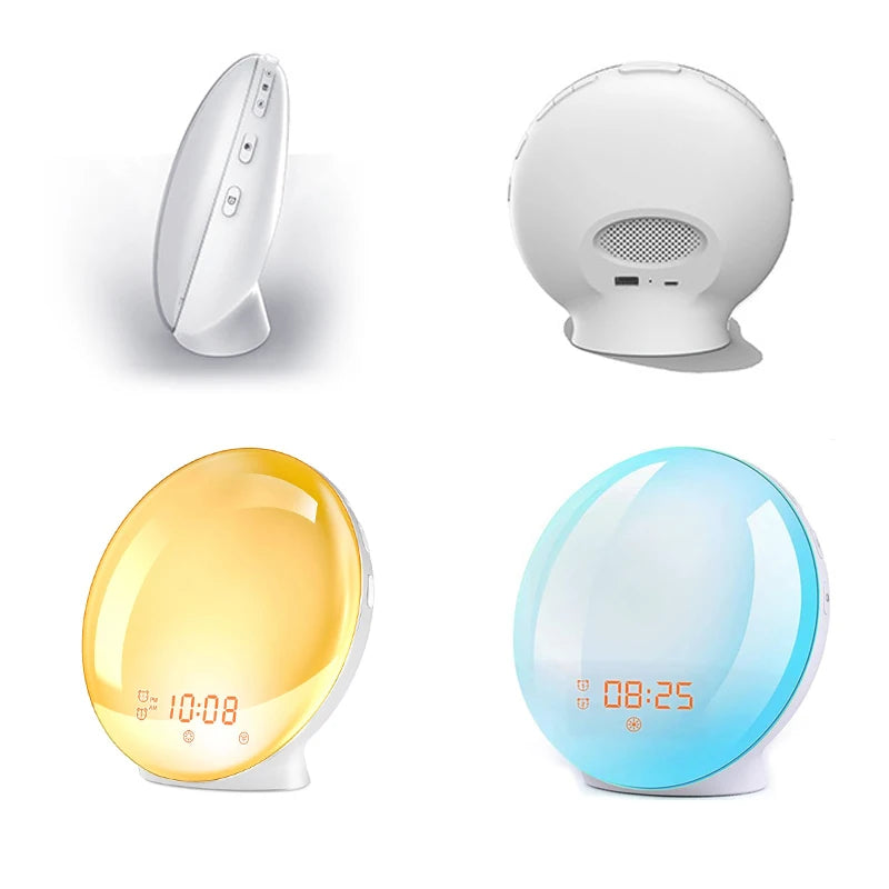 Smart Sunrise Wake Up Light – Gentle Alarm Clock with Night Light & Natural Sounds